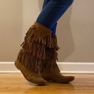 Lauren Conrad fringe boots